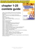 Test Bank for Leadership Roles and ManagementFunctions in Nursing 10th Edition by Bessie L Marquis& Carol Huston Chapter 1-25|Complete