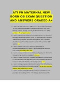   ATI PN MATERNAL NEW BORN OB EXAM QUESTION AND ANSWERS GRADED A+