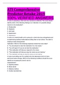 ATI Comprehensive Predictor Retake 2 2019 100% VERIFIED ANSWERS 