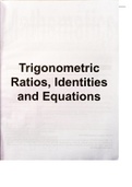 trigonometric ratios identities and equation with solved question  and explanation 