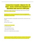 Connecticut Casualty Adjuster for All Lines - Series 18-09 Exam Simulator (2) Questions and Answers 100% pass