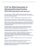 C157 for WGU-Essentials of Advanced Nursing Practice 2023/2024 Questions and Answers