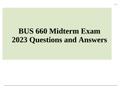 BUS 660 Midterm Exam 2023 Questions and Answers 