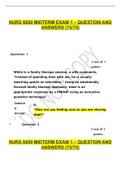 NURS 6650 MIDTERM EXAM 1 – QUESTION AND ANSWERS (75/75)