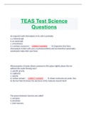  TEAS Test Science Questions 2023