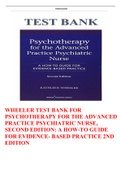 WHEELER TEST BANK FOR PSYCHOTHERAPY FOR THE ADVANCED PRACTICE PSYCHIATRIC NURSE, SECOND EDITION: A HOW-TO GUIDE FOR EVIDENCE- BASED PRACTICE 2ND EDITION