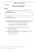 Liberty University Online Academy CHEMISTRY 1100 Redox Titration (GRADED A)