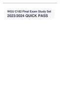 WGU C182 FInal Exam Study Set 2023/2024 QUICK PASS