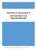 PROPHECY EMERGENCY DEPARTMENT RN EXAM LATEST UPDATE 2023