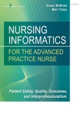 Nursing Informatics for the Advanced Practice Nurse: Patient Safety, Quality, Outcomes, and Interprofessionalism