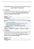 Oral Medications Dosage Calculations Practice Quiz (Part 2: 40 Items