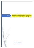 Hoorcollege's pedagogiek blok 2