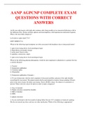 AANP AGPCNP COMPLETE EXAM QUESTIONS WITH CORRECT ANSWERS