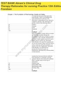 Test Bank - Abrams’ Clinical Drug Therapy: Rationales for Nursing Practice, 12th Edition (Frandsen, 2021), Chapter 1-61 | All Chapters