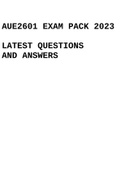 AUE2601 EXAM PACK 2023