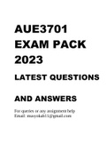 AUE3701 EXAM PACK 2023