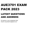 AUE3702 EXAM PACK 2023