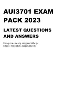 AUI3701 EXAM PACK 2023