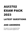 AUI3702 EXAM PACK 2023