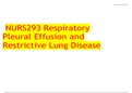 NURS293 Respiratory Pleural Effusion and Restrictive Lung Disease