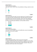  STA 2023G3 >STATISTIC TEST 3 Exam Review Test Answered 100% Correctly!