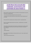 ACRP PRACTICE EXAM 2023 VERIFIED  QUESTIONS AND ANSWERS QUARANTEED A+