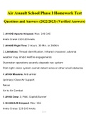 Air Assault School Phase I Homework Test Questions and Answers (2022/2023) (Verified Answers)