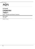 AQA A level CHEMISTRY Paper 1 June 2022 Inorganic and Physical Chemistry Mark Scheme