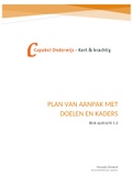 Blokopdracht 1.3 - Plan van aanpak met doelen en kaders