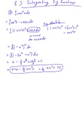 8.3 Integrating Trig Functions