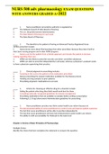 NURS 508 adv pharmacology EXAM QUESTIONS WITH ANSWERS GRADED A+2022