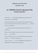 AC THEORY EXAM 3 Questions With Correct Answers