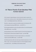 AC Theory Practice Exam Questions With Correct Answers