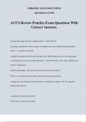 ACCS Review Practice Exam Questions With Correct Answers.