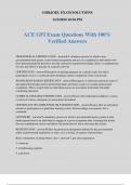 ACE GFI Exam Questions With 100% Verified Answers