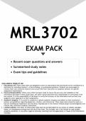 MRL3702 EXAM PACK 2024 - DISTINCTION GUARANTEED