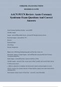 AACN PCCN Review: Acute Coronary Syndrome Exam Questions And Correct Answers