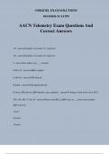 AACN Telemetry Exam Questions And Correct Answer