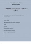 AACN CMC Exam Questions And Correct Answers