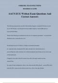 AACN ECG Written Exam Questions And Correct Answers