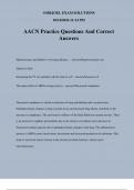 AACN Practice Questions And Correct Answers