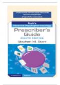  Test Bank For Prescriber's Guide: Stahl's Essential Psychopharmacology 8th Edition By Stephen M. Stahl Complete Guide.