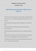 AES Final Exam Questions With Correct Answers