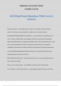 AES Final Exam Questions With Correct Answers