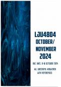 LJU4804 October/November 2024 | Due 18 October 2024