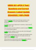 HBSS 301 ePO5.3 Test | Questions and Correct Answers | Latest Update 2024/2025 | 100% PASS