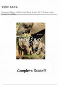 Test Bank - for Principles of Biology 4th Edition by Robert J. Brooker, Eric P. Widmaier, All Chapters |Complete Guide A+