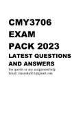 CMY3706 EXAM PACK 2023