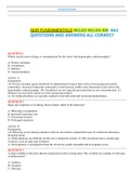 NUR FUNDAMENTALS NCLEX NCLEX-RN 862 QUESTIONS AND ANSWERS ALL CORRECT