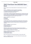 TNCC Final Exam Test 2022 Open Book Course TNCC Institution TNCC TNCC Final Exam Test 2022 Open Book TNCC Final Exam Test 2022 Open Book Why is a measure of serum lactate obtained in the initial assessment of the trauma patient? a) to measure oxygenation 